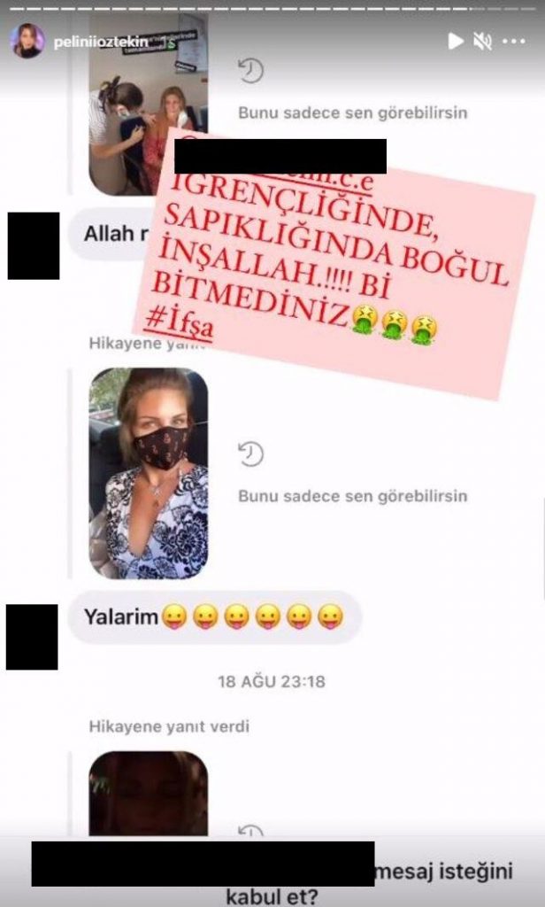 Ünlü oyuncu Pelin Öztekin takipçisinin cinsel içerikli mesajlarını ifşa etti