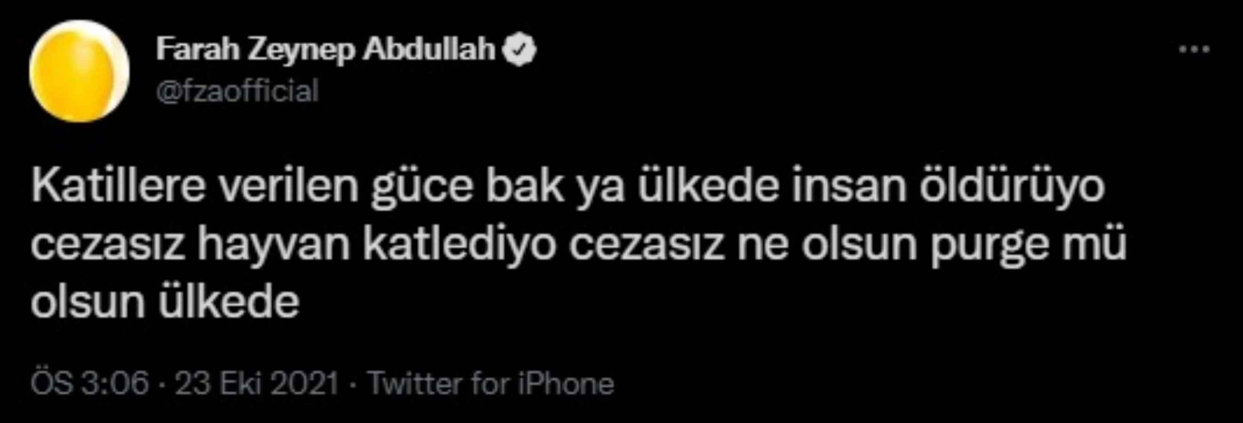 Farah Zeynep Abdullah'tan sosyal medyadaki görüntülere sert tepki: "Katillere verilen güce bak!"
