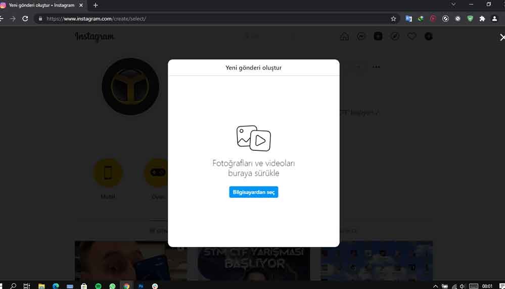 Instagram web sürümünde fotoğraf / video yükleme imkânı Türkiye’de açıldı