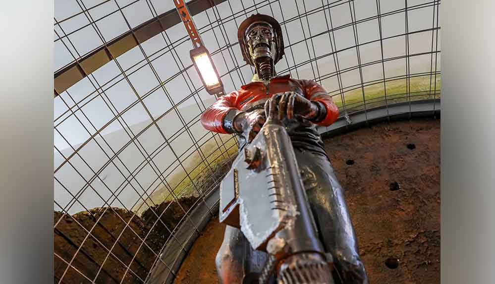 Kömürhan Köprüsü'nün inşaat atıkları sanat eserine dönüştü