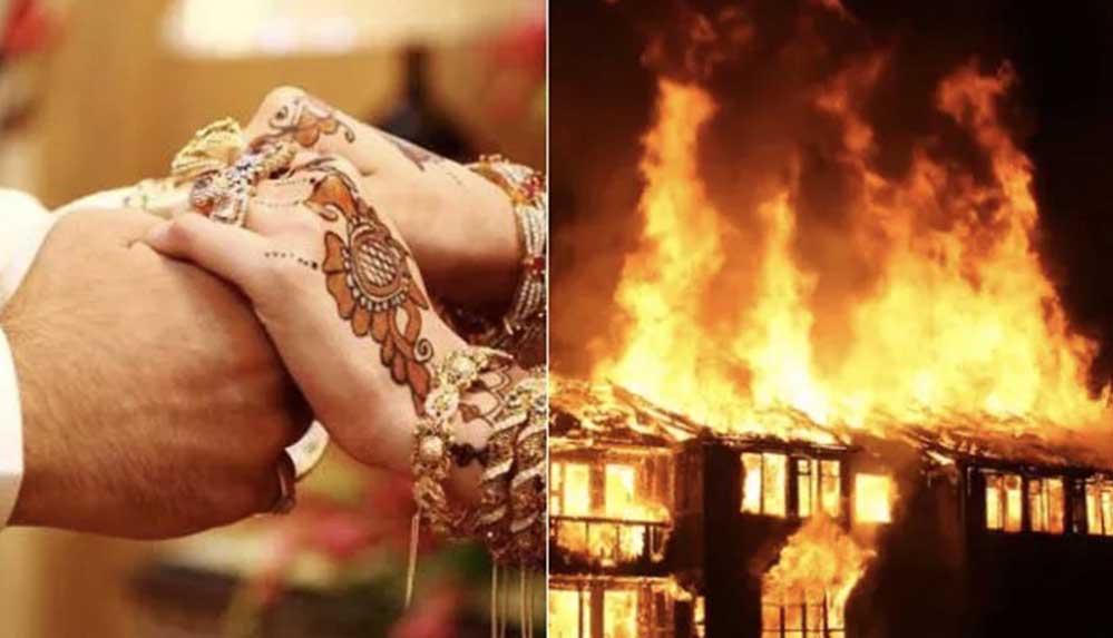 Pakistan'da bir baba istemediği biriyle evlenen kızının evini ateşe verdi
