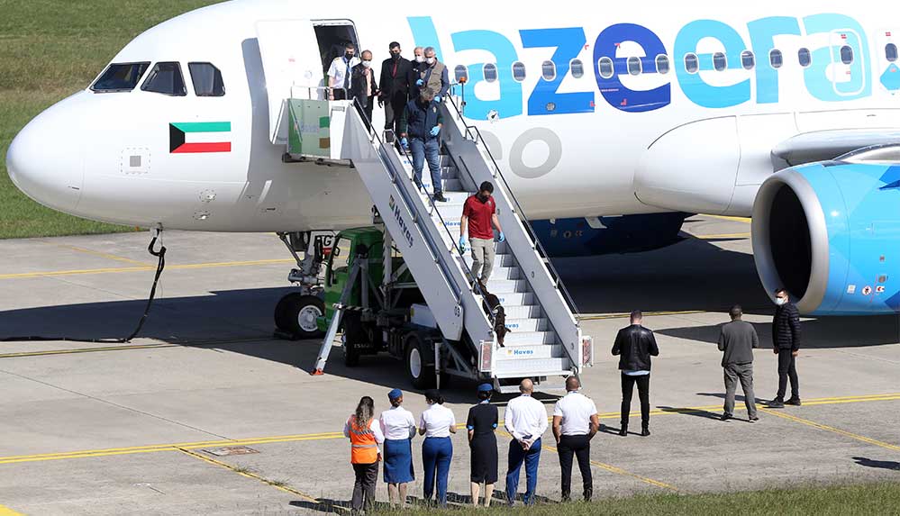 Kuveyt Havayollarına ait uçak bomba ihbarı nedeniyle Trabzon'a indi