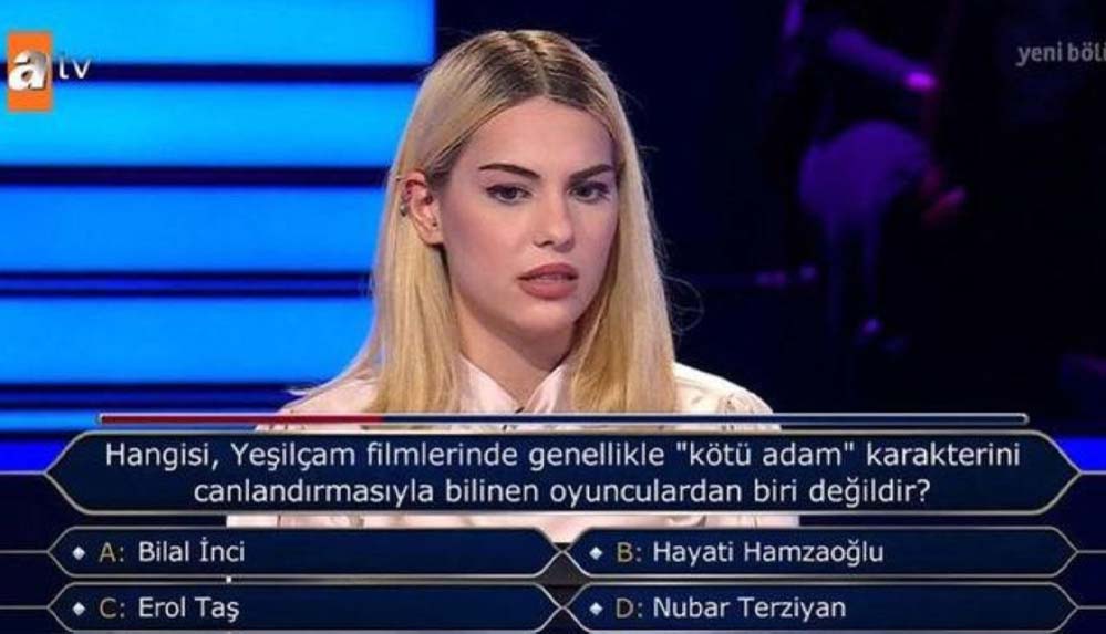 Kim Milyoner Olmak İster'de "Yeşilçam" sorusuna Kenan İmirzalıoğlu'nu şaşırtan cevap