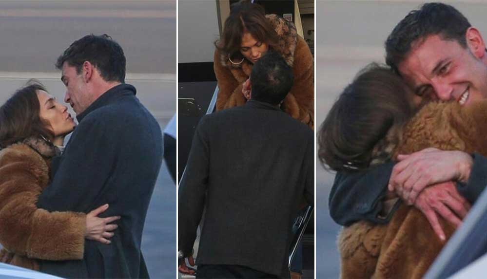 Ben Affleck aşka geldi: Jennifer Lopez'i havalimanında öpücüklere boğdu
