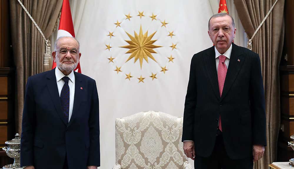 Cumhurbaşkanı Erdoğan ve Saadet Partisi Genel Başkanı Karamollaoğlu ile görüştü