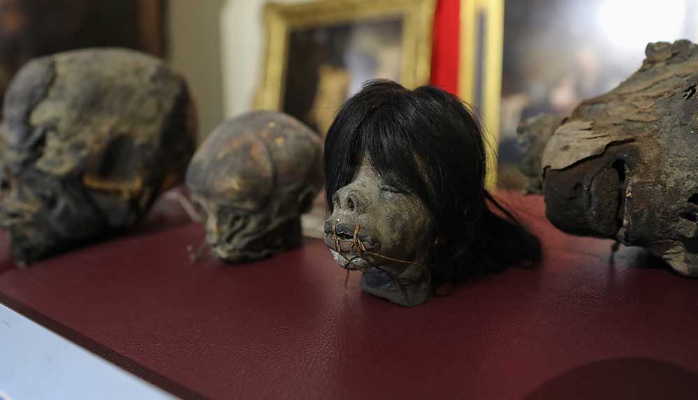 İzmir'de Güney Amerika kökenli Jivaro kabilesine ait 4 kafatası ele geçirildi