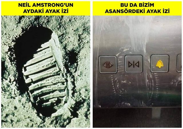 Kocaeli Büyükşehir Belediyesi'nden Neil Armstrong'lu paylaşım: Bu da bizim asansördeki ayak izi