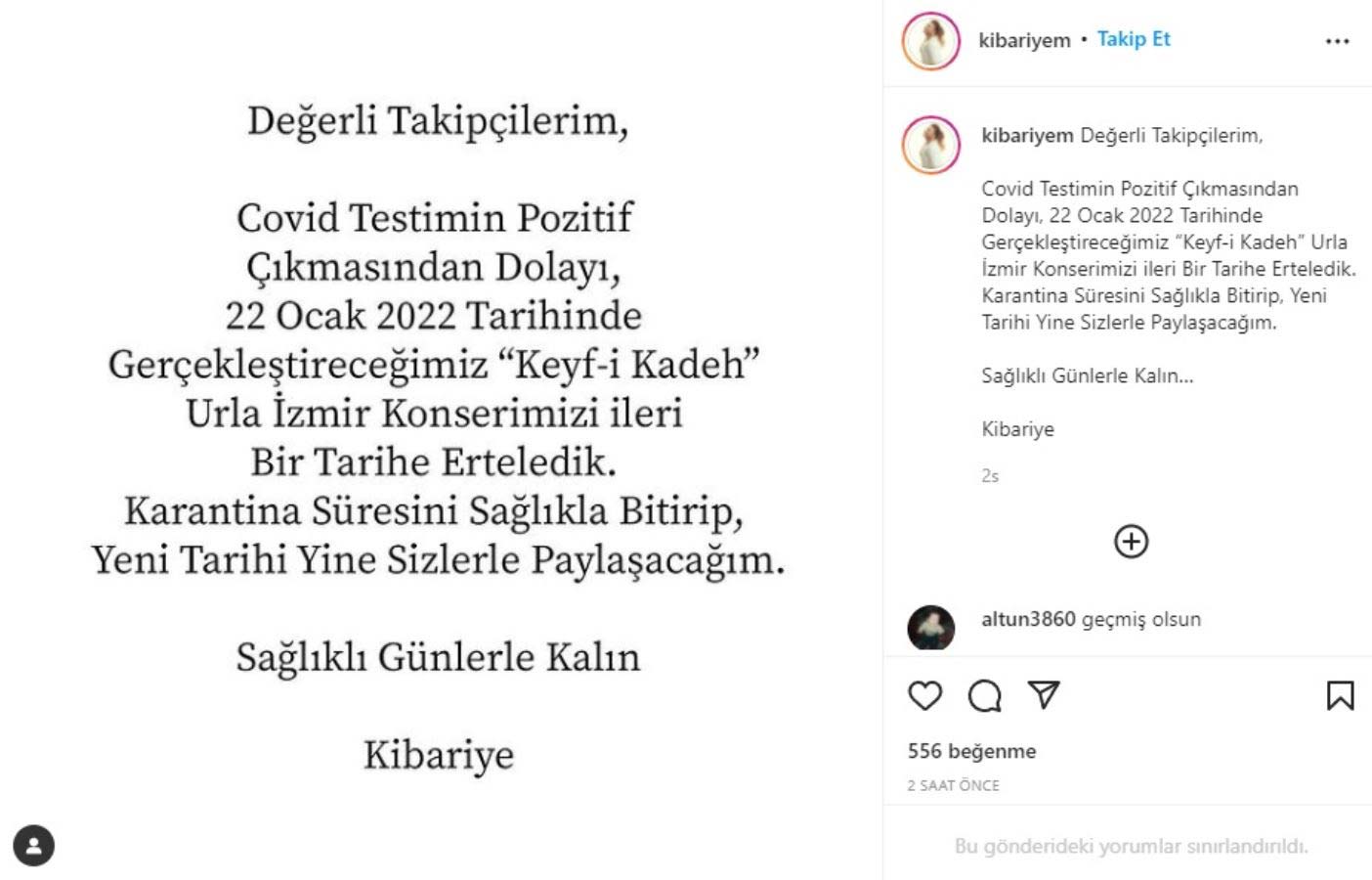 Şarkıcı Kibariye'den kötü haber: Sosyal medyadan duyurdu