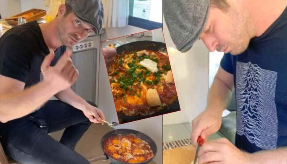 Kıvanç-Tatlıtuğ-ocağın-başına-geçti-'Menemen-soğanlı-mı-olur,-soğansız-mı-'-tartışmasına-videolu-yanıt-verdi