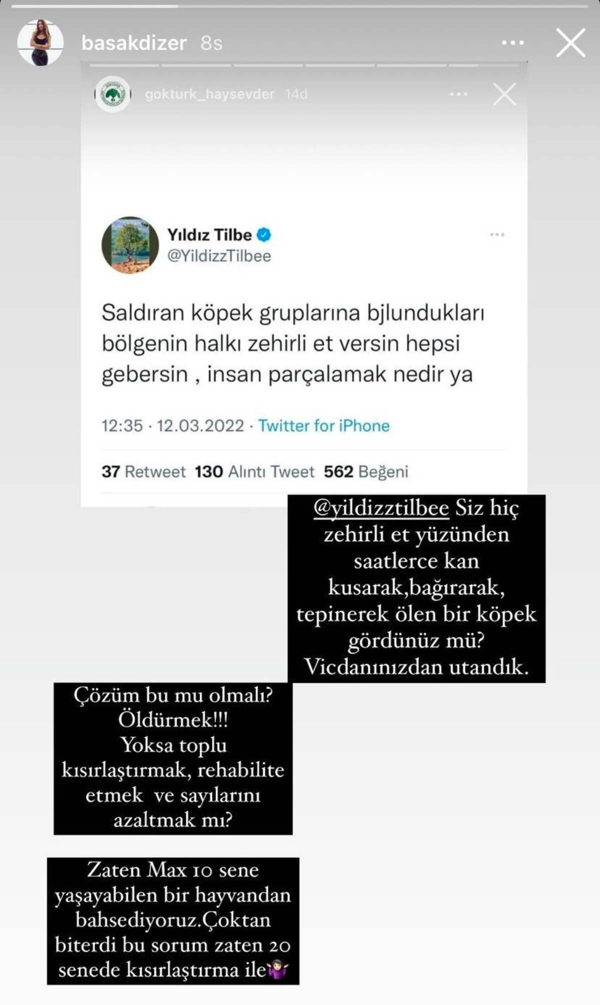 Başak Dizer Tatlıtuğ'dan, Yıldız Tilbe'ye sert tepki: 'Vicdanınızdan utandık'