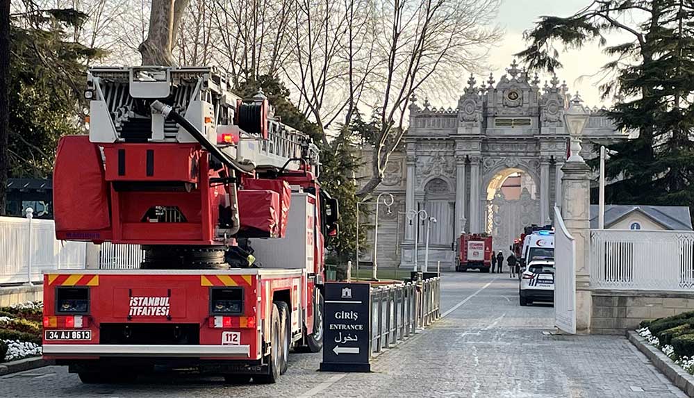 Dolmabahçe Sarayı'nda yangın çıktı