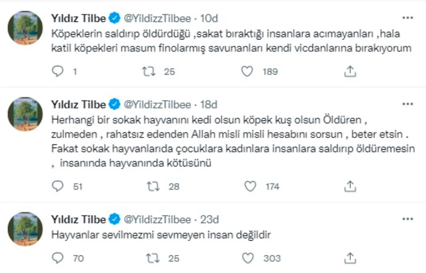 Yıldız Tilbe'den tepki çeken paylaşım: "Saldırgan köpeklere bölge halkı zehirli et versin hepsi..."