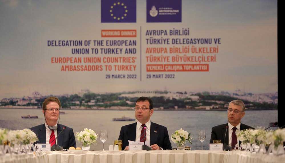 İBB Başkanı İmamoğlu, AB Türkiye Delegasyonu heyetiyle görüştü