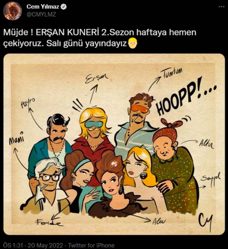 Cem Yılmaz'dan 'Erşan Kuneri' müjdesi: 2. sezon geliyor