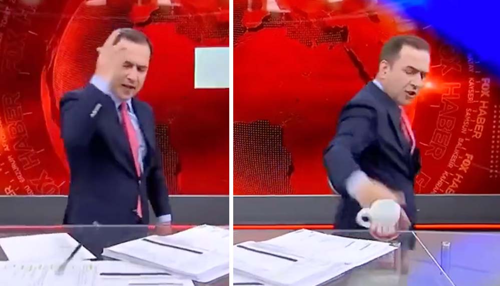 Fox Ana Haber'de habere sinirlenen Selçuk Tepeli çileden çıktı yayını terk etti