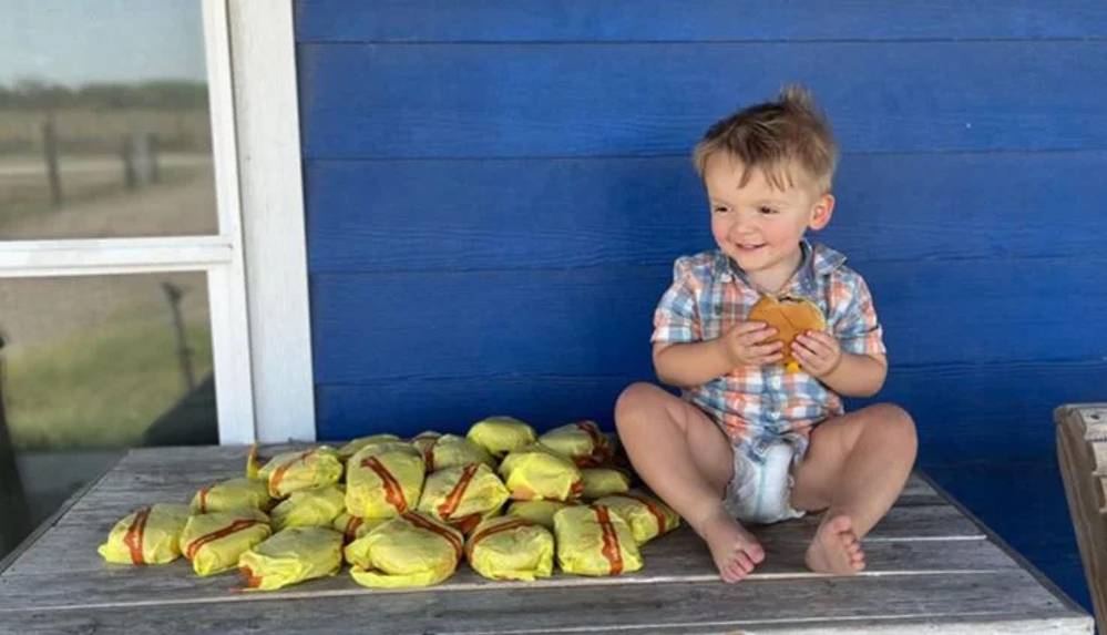 Annesinin telefonunu alan 2 yaşındaki çocuk, eve 31 çizburger söyledi