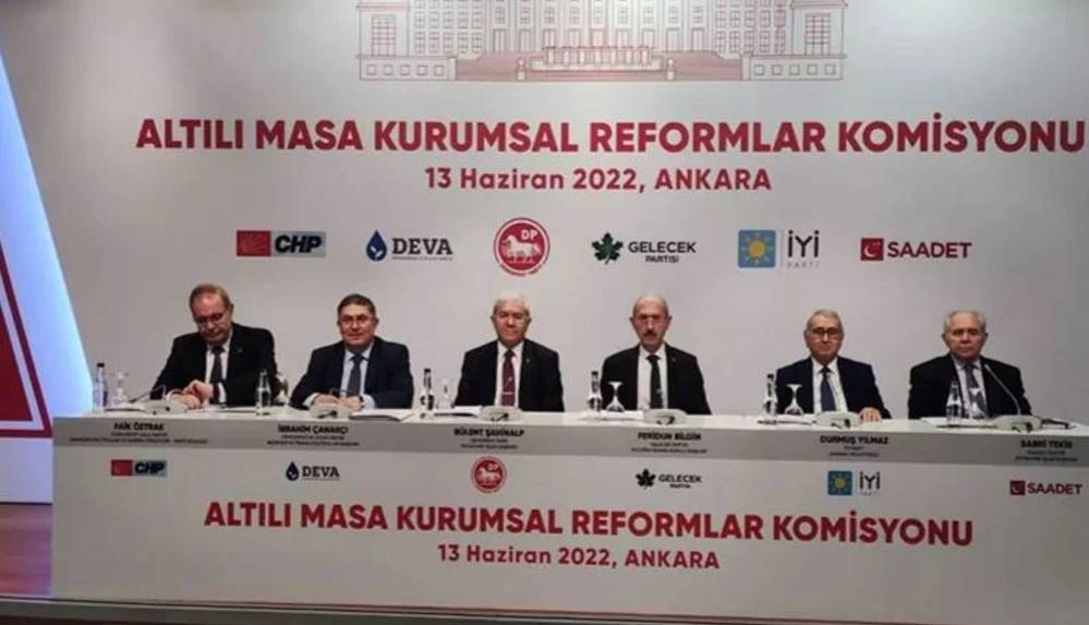 6'lı masanın 'Kurumsal Reformlar Komisyonu' raporu açıklandı