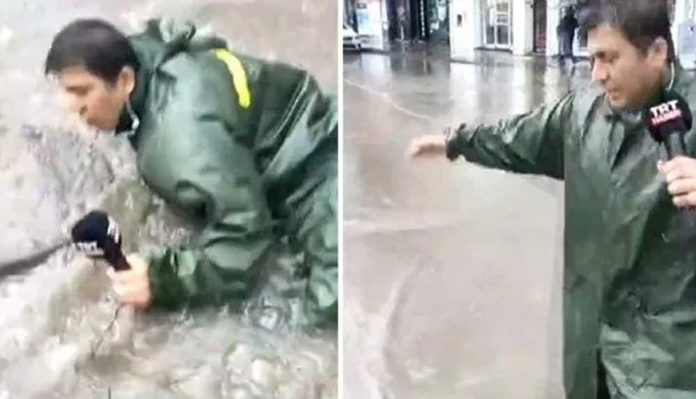 TRT-Haber-Muhabiri-Batı-Karadeniz'deki-sel-felaketini-sunarken-rögar-kapağına-düştü