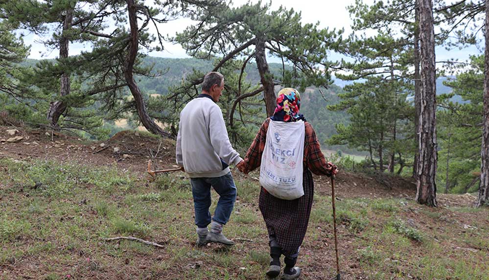 Down sendromlu oğluyla 40 yıldır çobanlık yapıyor