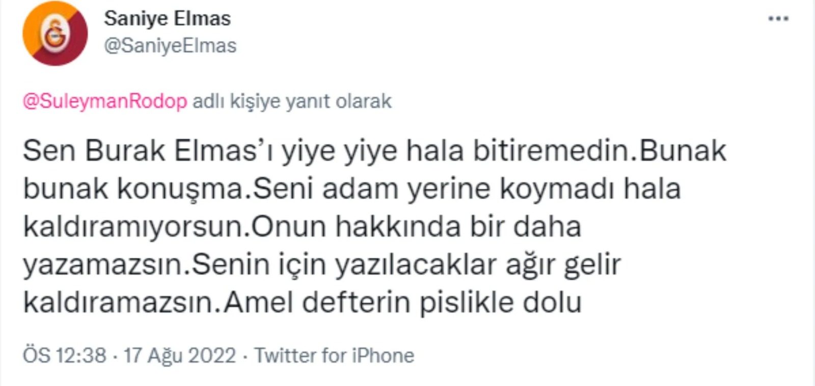 Burak Elmas'ın annesi Saniye Elmas'tan Süleyman Rodop'a tepki!