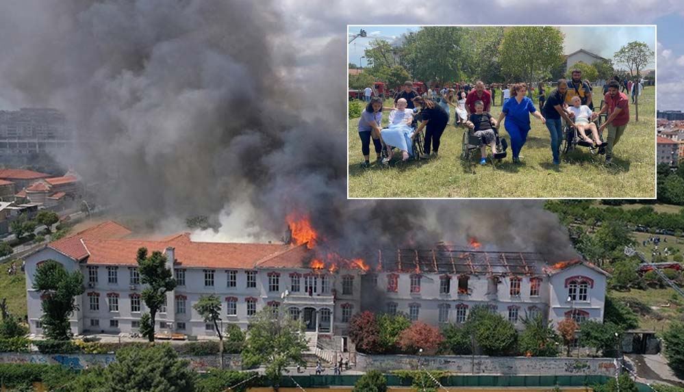 Balıklı Rum Hastanesi'nde korkutan yangın: Yaşlı hastalar son anda tahliye edildi