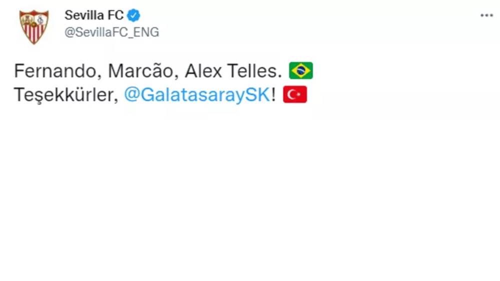Sevilla, Alex Telles'in transferini açıkladı! Galatasaray'a teşekkür 3 Sevilla, Alex Telles'in transferini açıkladı! Galatasaray'a teşekkür