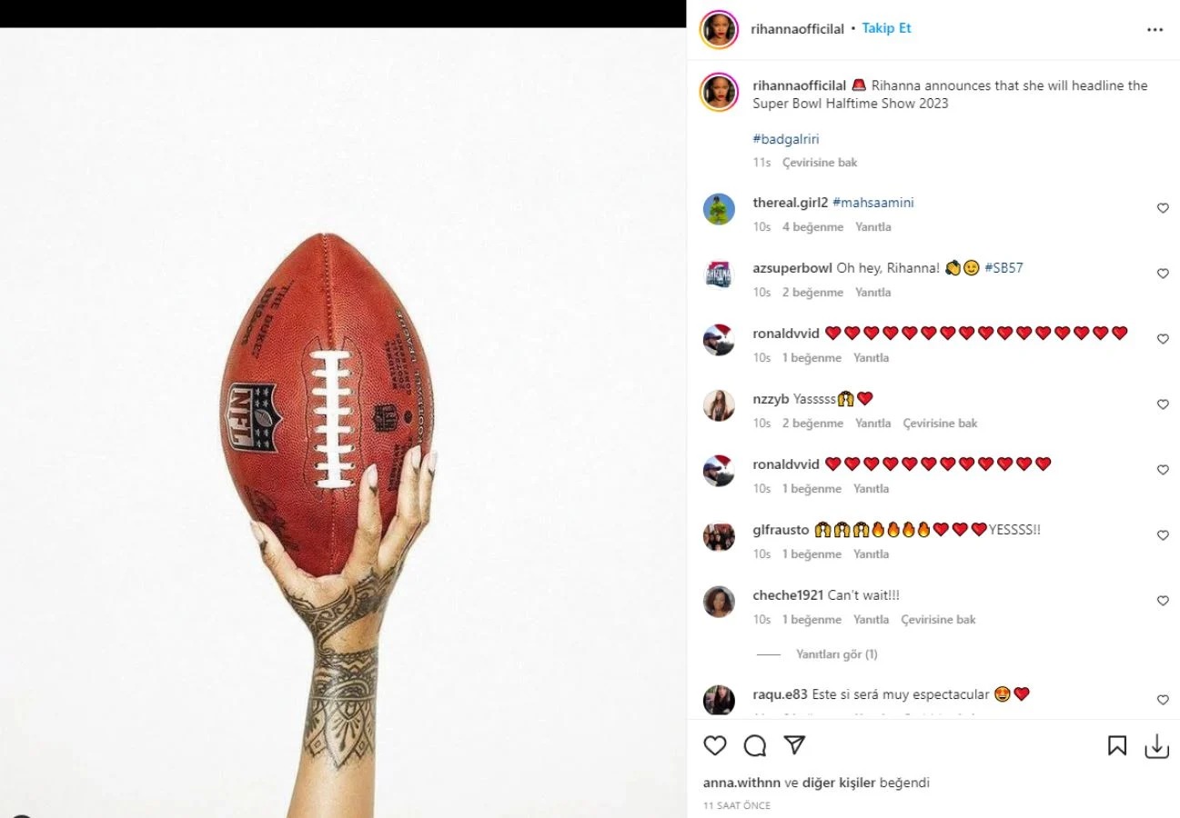 2023 Super Bowl'da Rihanna sahne alacak