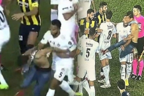 Ankaragücü-Beşiktaş maçında olay çıktı! Sahada tekmeler havada uçuştu