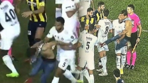 Ankaragücü-Beşiktaş maçında olay çıktı! Sahada tekmeler havada uçuştu