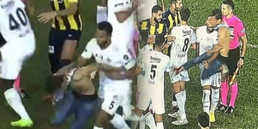 Ankaragücü-Beşiktaş maçında olay çıktı! Sahada tekmeler havada uçuştu