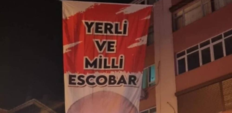 İstanbul’da ‘yerli ve milli Escobar’ pankartı gerginliği: ‘Kim üzerine alındı acaba?’