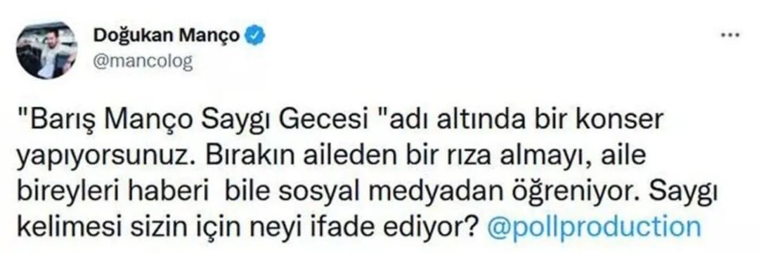 Barış Manço'nun oğlu Doğukan Manço'dan babası adına düzenlenen geceye tepki: Haluk Levent özür diledi