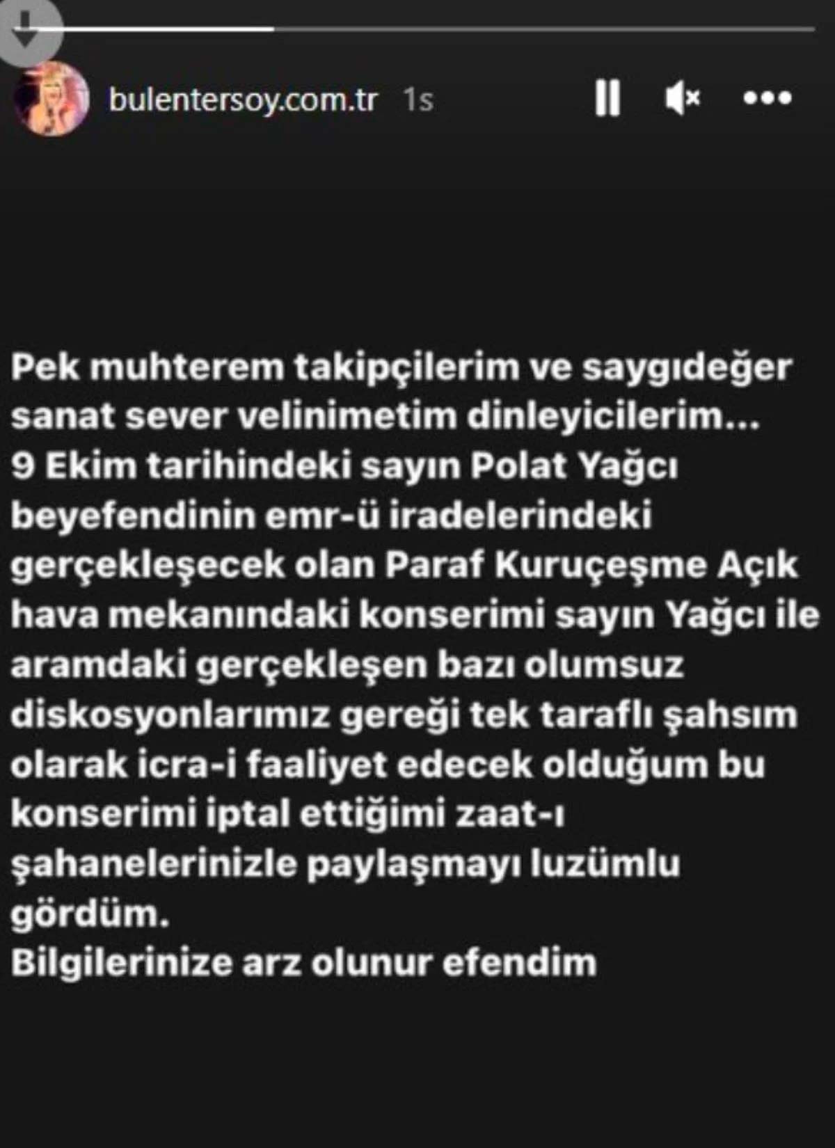 Bülent Ersoy konserini iptal etti, açıklamayı görenler anlamakta güçlük çekti