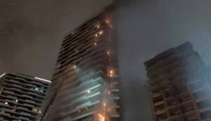 Fikirtepe'de 24 katlı binada korkutan yangın