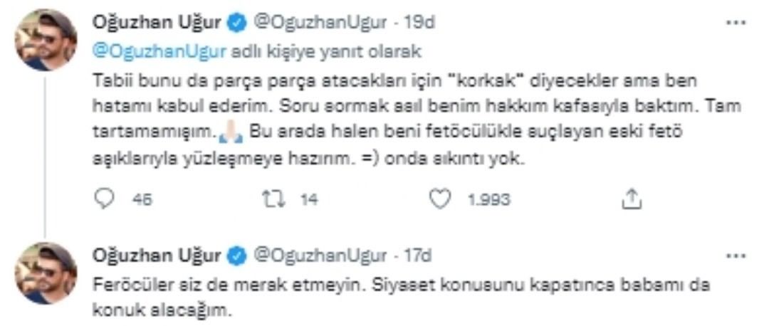 Oğuzhan Uğur'dan Hakan Şükür açıklaması: Hatamı kabul ederim