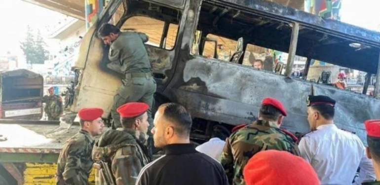 Şam’da EYP saldırısı: 18 Suriyeli asker hayatını kaybetti