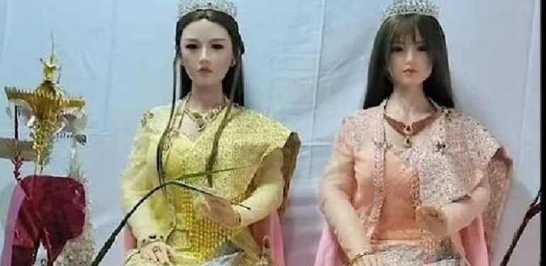 Tapınakta skandal: Şişme bebeklerle ayin yaptılar
