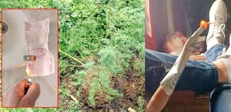 Türk lirasını yakıp fotoğraf paylaşmıştı, evinden çıkanlar şaşkına çevirdi