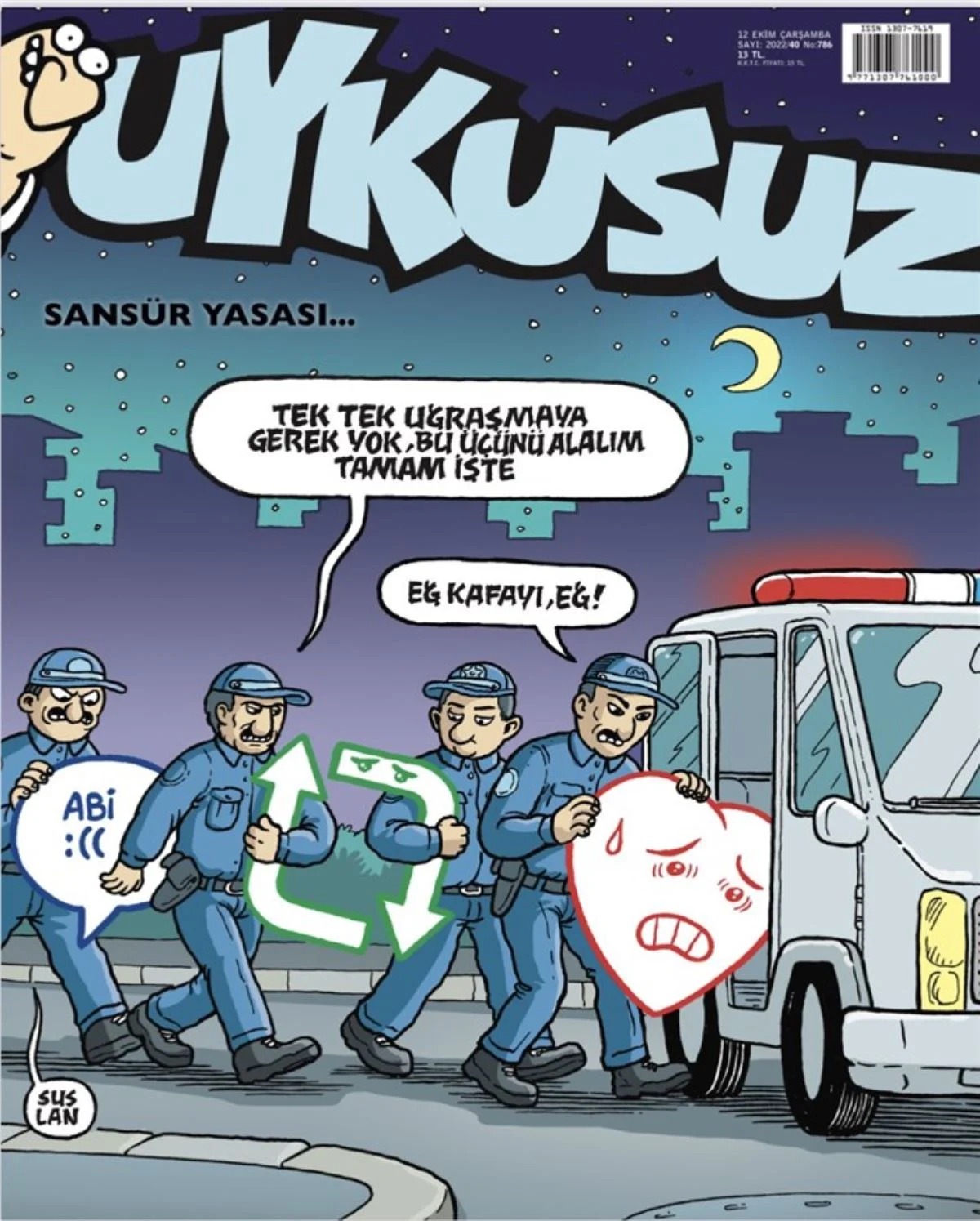 Uykusuz'dan 'sansür yasası' kapağı