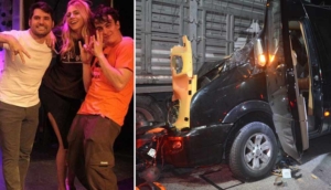 Amasya'da tiyatro oyuncularını taşıyan minibüs tıra çarptı: 3 ölü, 8 yaralı