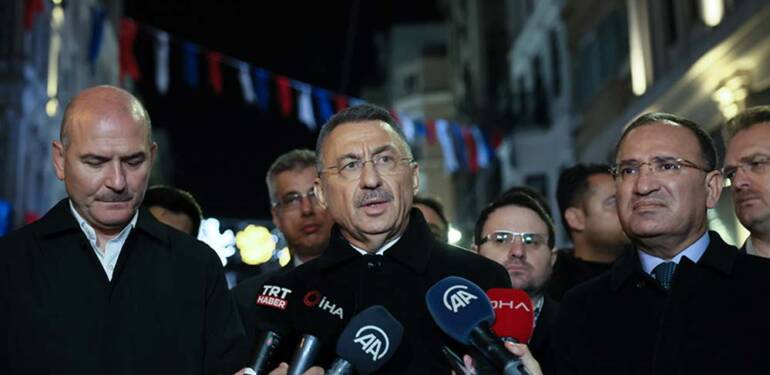 Cumhurbaşkanı Yardımcısı Fuat Oktay: “Kadın saldırganın bombayı patlatması sonucu…”
