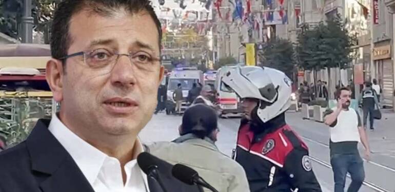 Ekrem İmamoğlu’ndan İstiklal Caddesi’nde patlamaya ilişkin açıklama