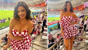 Hırvatistan'ın ünlü modeli Ivana Knoll, Dünya Kupası'nda giydiği kıyafet yüzünden hapse girebilir
