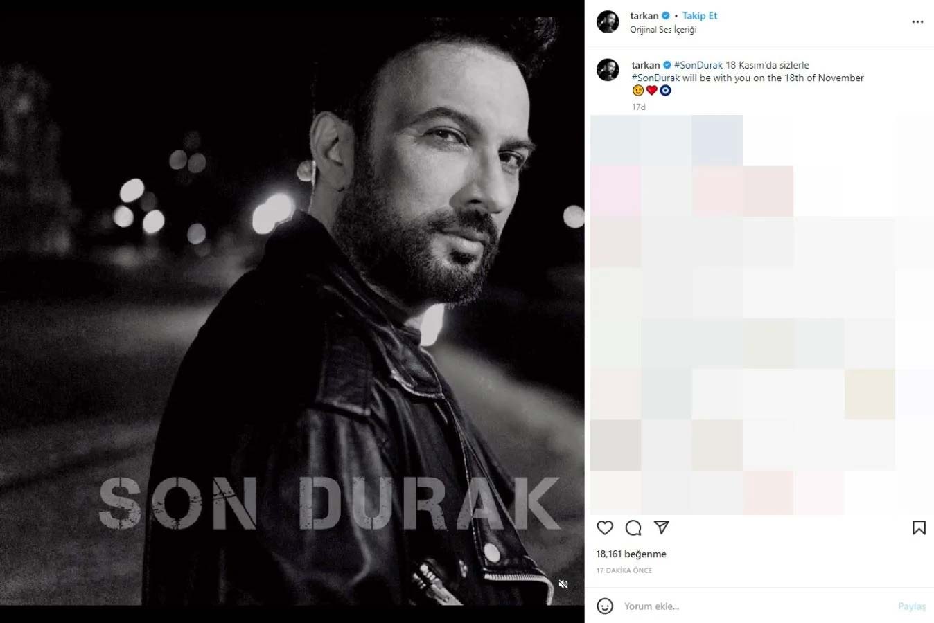 Megastar Tarkan yeni şarkısı 'Son Durak' için tarih verdi