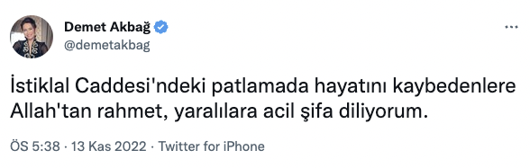 Taksim İstiklal Caddesi'ndeki terör saldırısına ünlü isimlerden tepki!