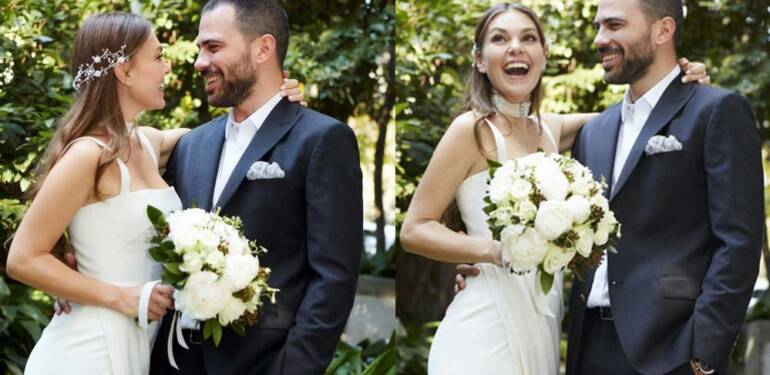 Ünlü oyuncudan sürpriz nikah! Aslı Enver ile Berkin Gökbudak evlendi