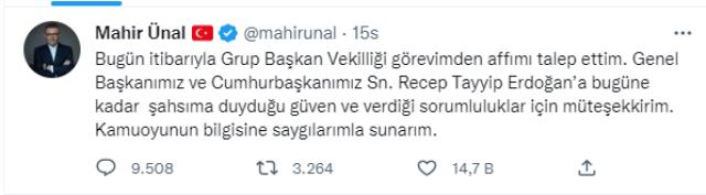 Mahir Ünal'ın istifası AKP'de çatlak yarattı! "Siyaset katilmiş"