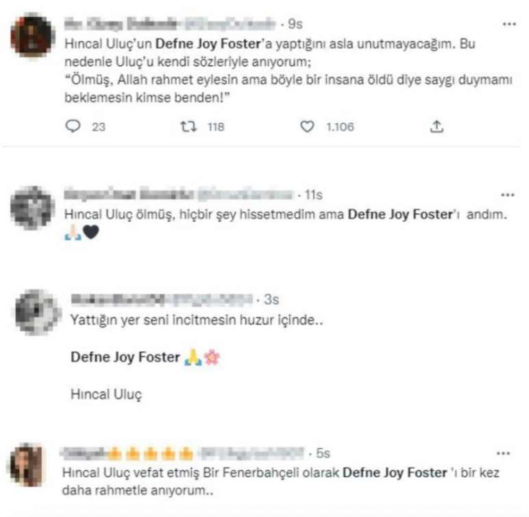 ‘Su testisi su yolunda kırılır’ demişti: Hıncal Uluç'un ölümünün ardından Defne Joy Foster, Twitter'da gündem oldu