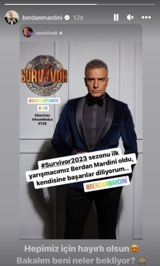 Acun Ilıcalı açıkladı: Survivor 2023’ün ilk yarışmacısı Berdan Mardini oldu