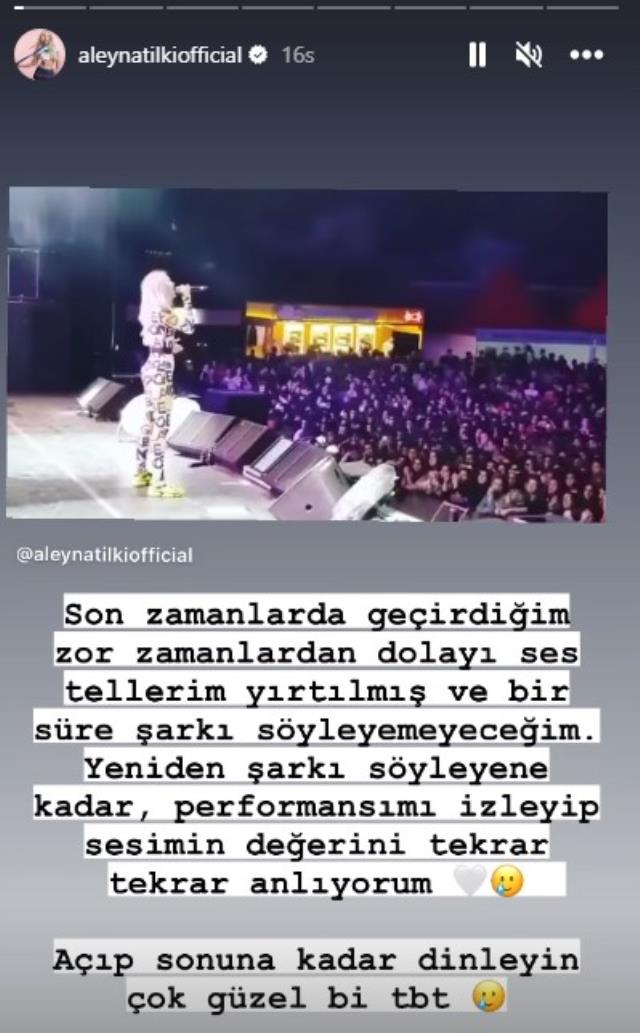 Aleyna Tilki’nin ses telleri yırtıldı! “Bir süre şarkı söyleyemeyeceğim”